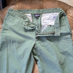 Patagonia Men's Organic 100% Cotton Green Trouser Pants Size 32 Inseam 31